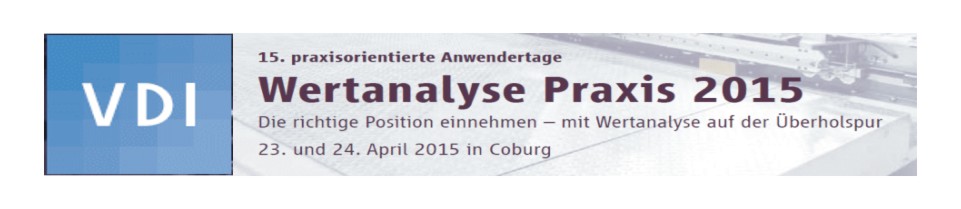 VDI Wertanalyse Praxis 2015